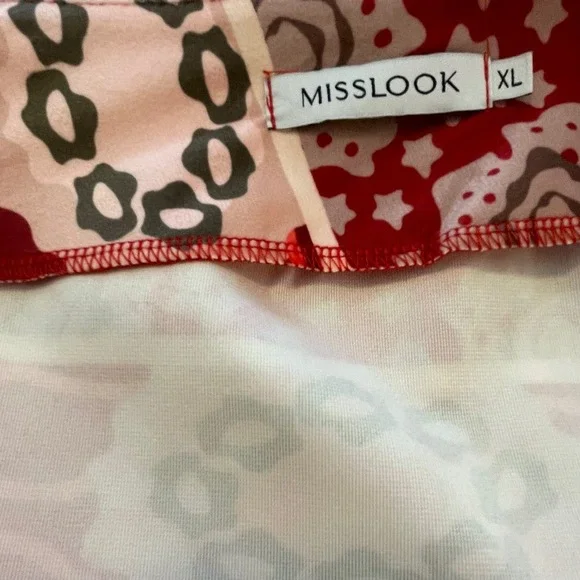 MISSLOOK women's striped a-line skirt. - Picture 5 of 7